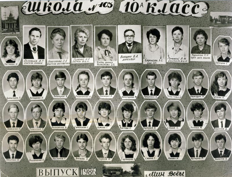Выпускники 1986 год